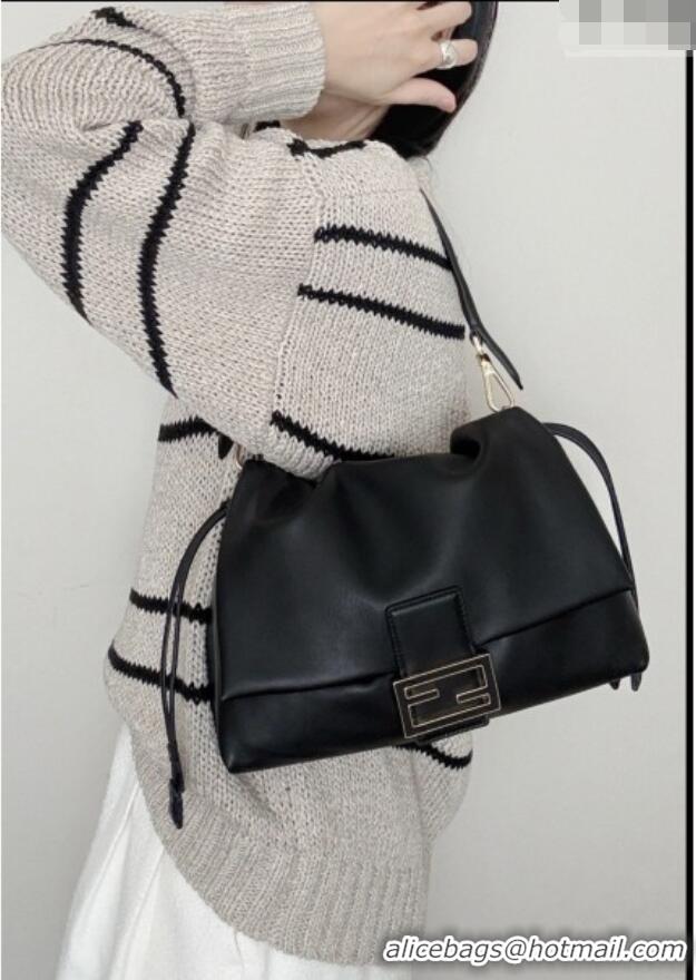 Grade Design Fendi Mamma Baguette Large Bag in Nappa Leather 8677L Black 2026