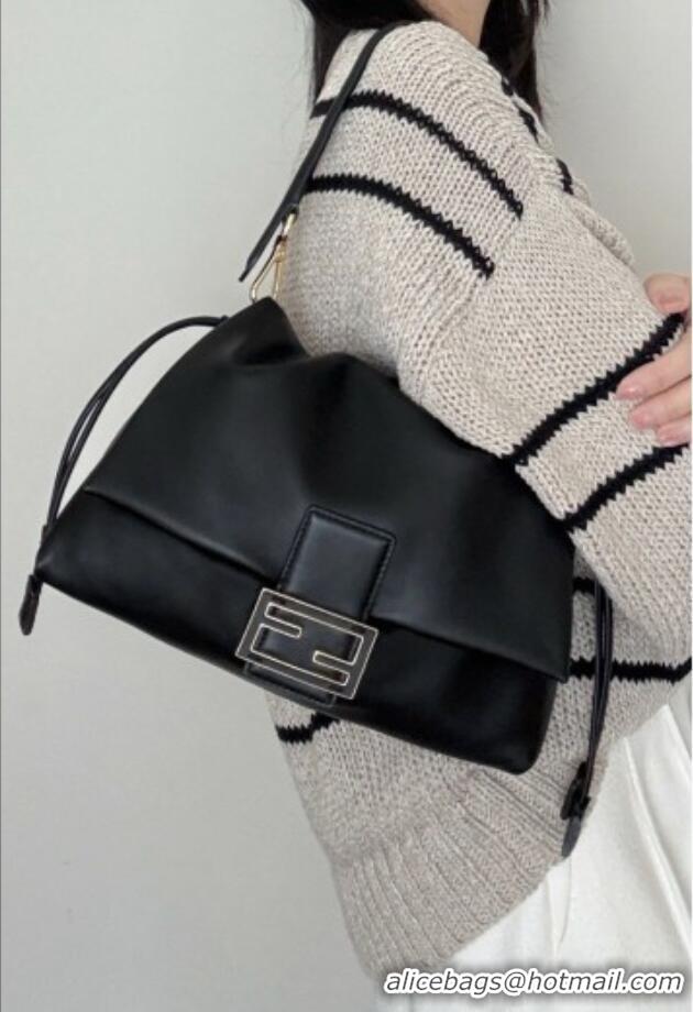 Grade Design Fendi Mamma Baguette Large Bag in Nappa Leather 8677L Black 2026