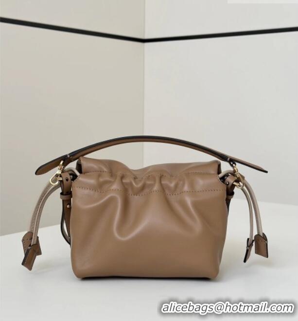 Pretty Style Fendi Mamma Baguette Small Bag in Nappa Leather 8677S Pale Brown 2026