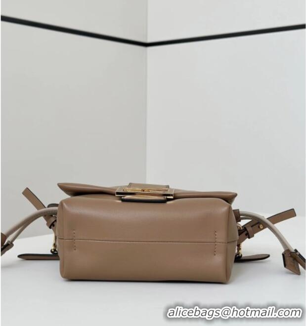 Pretty Style Fendi Mamma Baguette Small Bag in Nappa Leather 8677S Pale Brown 2026
