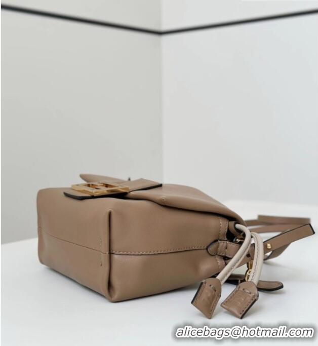 Pretty Style Fendi Mamma Baguette Small Bag in Nappa Leather 8677S Pale Brown 2026