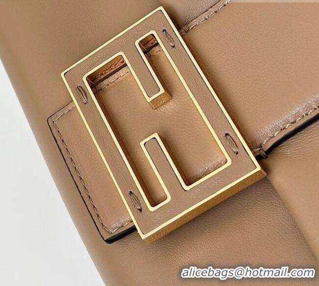 Pretty Style Fendi Mamma Baguette Small Bag in Nappa Leather 8677S Pale Brown 2026