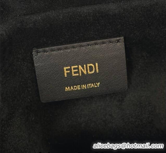 Big Discount Fendi Mamma Baguette Large Bag in Chevron Leather 8677L Black 2026