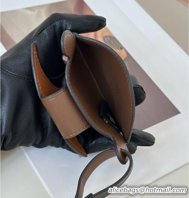 Shop Perfect Fendi Best Friends Forever Card Case in FF Fabric and Brown Leather Squirrel-Head F66816 2026