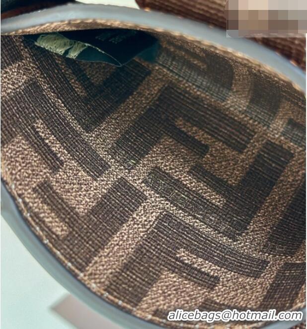 Trendy Design Fendi Best Friends Forever Card Case in FF Fabric and Brown Leather Dog-head F66816 2026