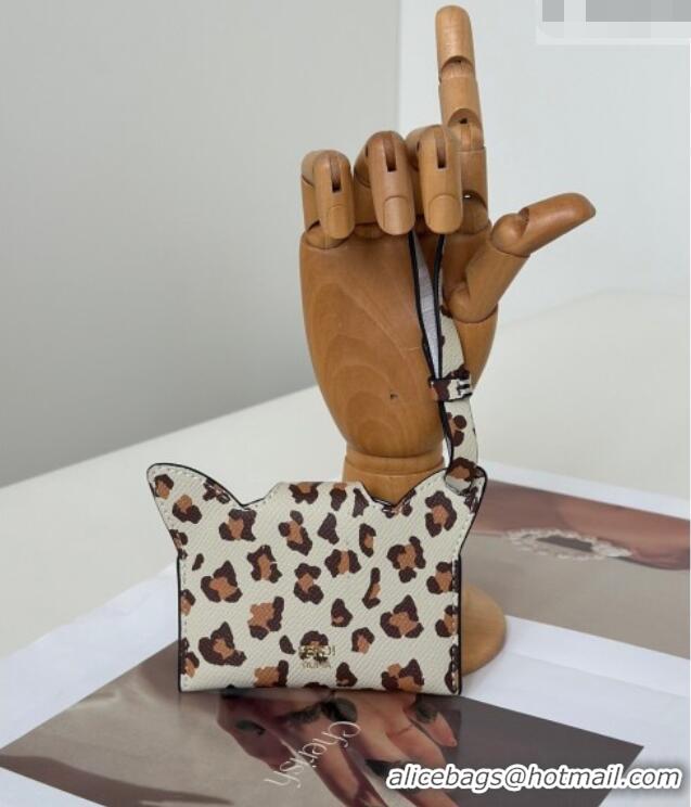 Reasonable Price Fendi Best Friends Forever Card Case in Printed Leather 66816 Leopard 2026