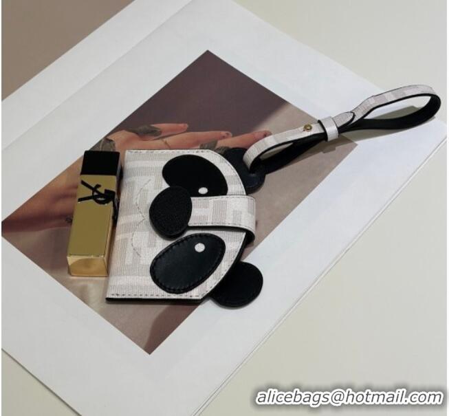 Well Crafted Fendi Best Friends Forever Card Case in FF Fabric and Black Leather 66816 Panda 2026