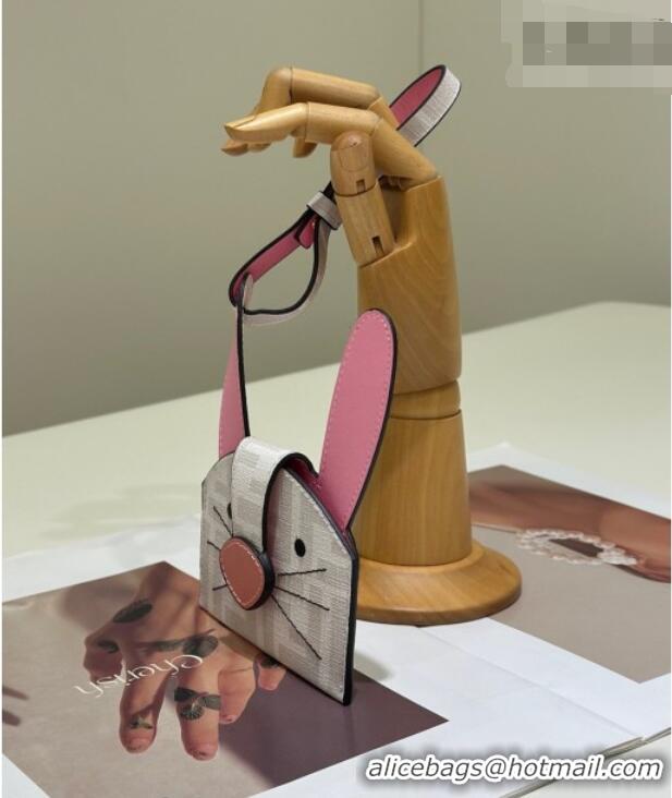Pretty Style Fendi Best Friends Forever Card Case in FF Fabric and Pink Leather 66816 Rabbit 2026