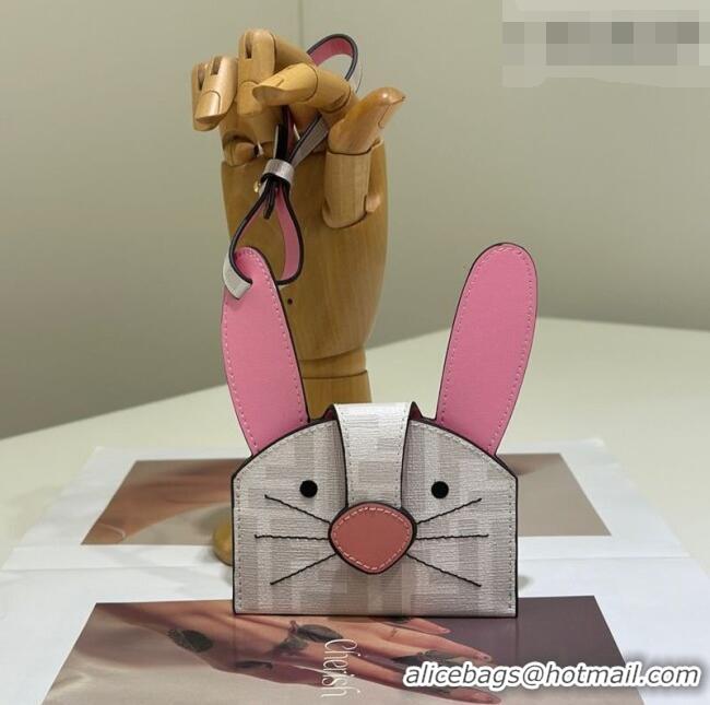 Pretty Style Fendi Best Friends Forever Card Case in FF Fabric and Pink Leather 66816 Rabbit 2026