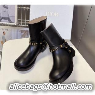 Most Popular Dior Bolt Ankle Boot in Calfskin D091135 Black 
