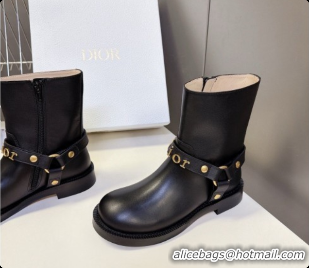 Most Popular Dior Bolt Ankle Boot in Calfskin D091135 Black 