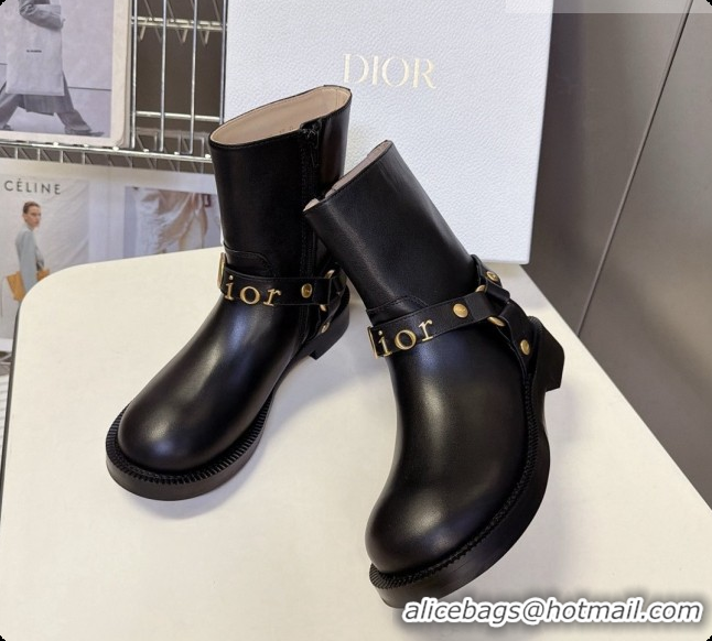 Most Popular Dior Bolt Ankle Boot in Calfskin D091135 Black 