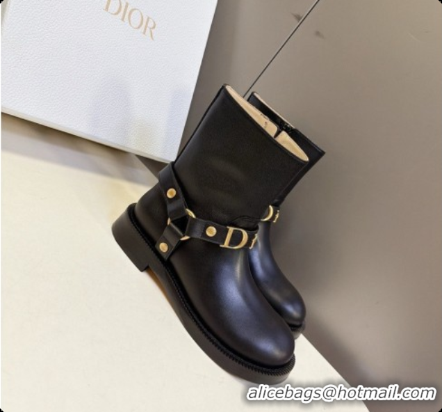 Most Popular Dior Bolt Ankle Boot in Calfskin D091135 Black 