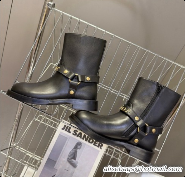 Most Popular Dior Bolt Ankle Boot in Calfskin D091135 Black 
