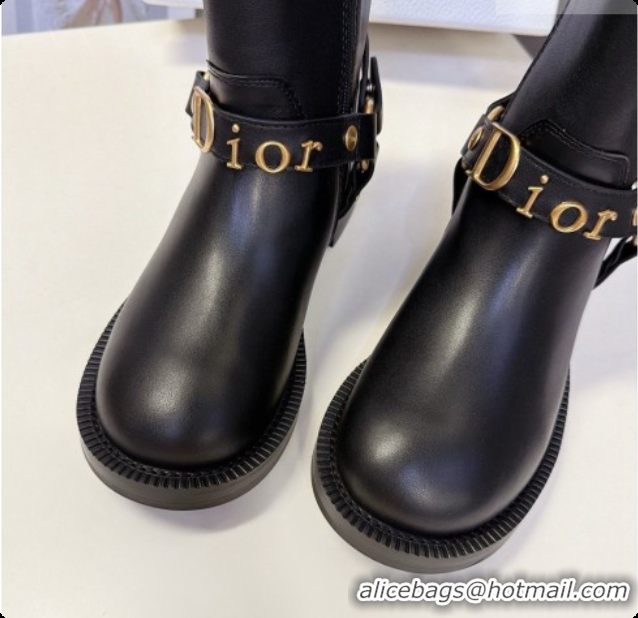 Most Popular Dior Bolt Ankle Boot in Calfskin D091135 Black 
