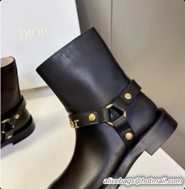 Most Popular Dior Bolt Ankle Boot in Calfskin D091135 Black 
