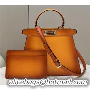 Popular Discount Fendi Peekaboo Iseeu Medium Bag in Calfskin Leather 70193L Orange 2026 Top