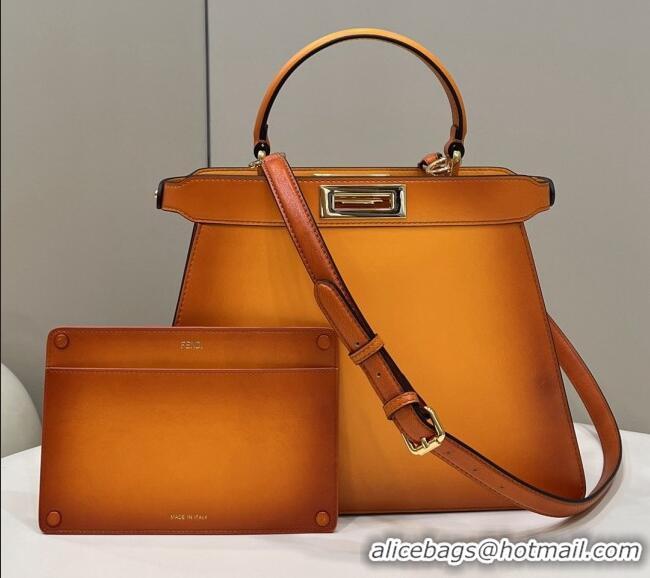 Popular Discount Fendi Peekaboo Iseeu Medium Bag in Calfskin Leather 70193L Orange 2026 Top