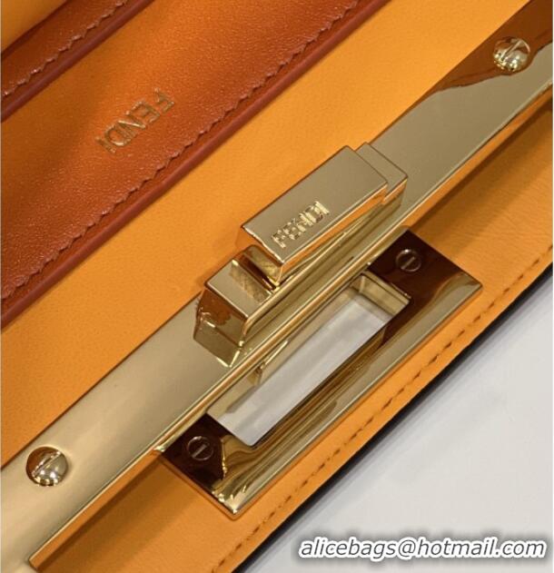 Popular Discount Fendi Peekaboo Iseeu Medium Bag in Calfskin Leather 70193L Orange 2026 Top