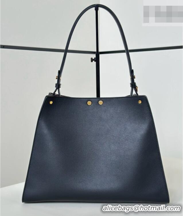 Big Discount Fendi Way Medium Leather and Chocolate Suede Bag 368 Black 2026 Top