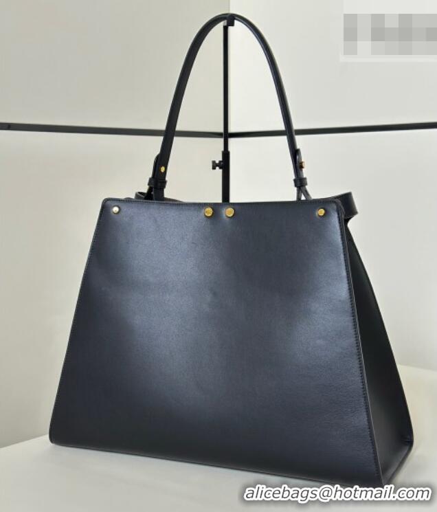 Best Discount Fendi Way Large Black Leather and Chocolate Suede Bag 369 2026 Top