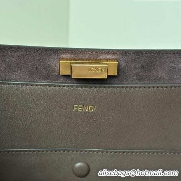 Best Discount Fendi Way Large Black Leather and Chocolate Suede Bag 369 2026 Top