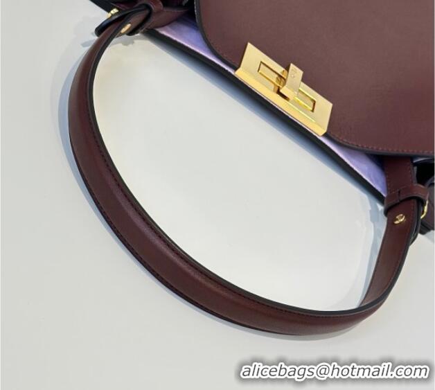 Buy Cheap Fendi Way Medium Dark Brown Leather and Violet Suede Bag 368 2026 Top
