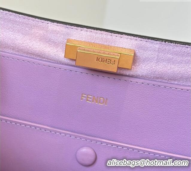 Buy Cheap Fendi Way Medium Dark Brown Leather and Violet Suede Bag 368 2026 Top