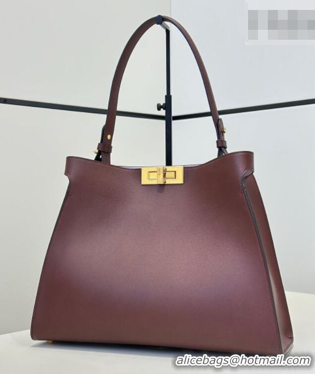 Buy Cheap Fendi Way Medium Dark Brown Leather and Violet Suede Bag 368 2026 Top