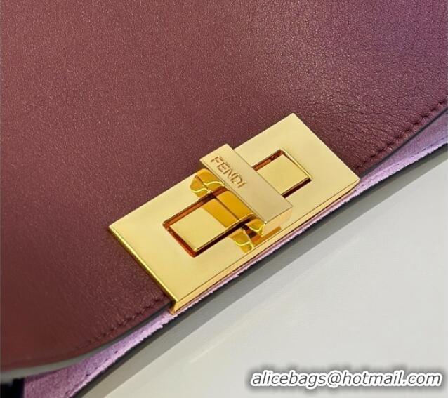 Buy Cheap Fendi Way Medium Dark Brown Leather and Violet Suede Bag 368 2026 Top
