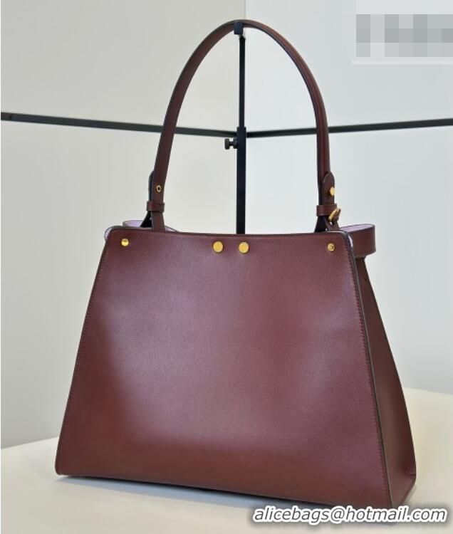 Buy Cheap Fendi Way Medium Dark Brown Leather and Violet Suede Bag 368 2026 Top