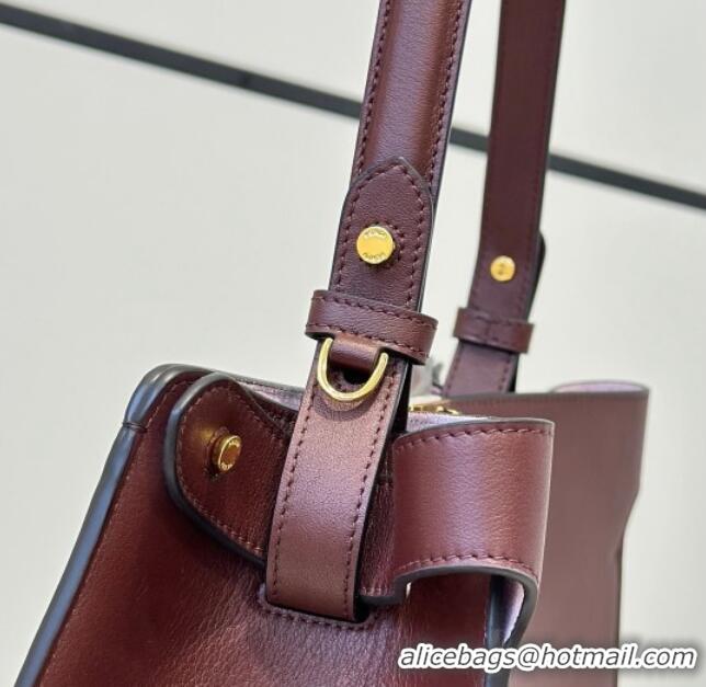 Well Crafted Fendi Way Large Dark Brown Leather and Violet Suede Bag 369 2026 Top