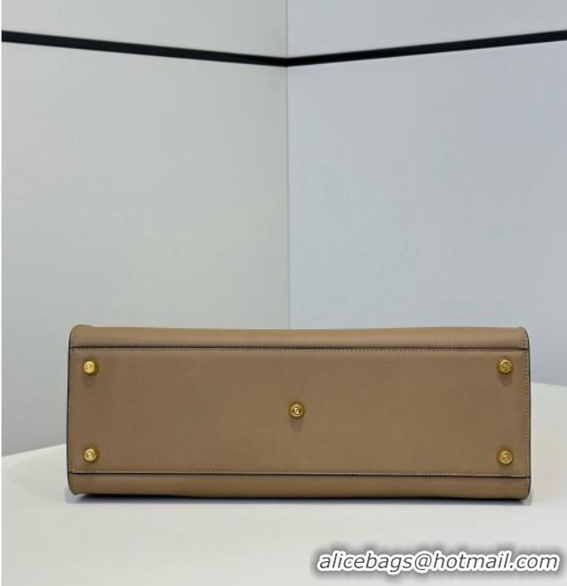 Free Shipping Fendi Way Medium Light Brown Leather and Green Suede Bag 368 2026 Top