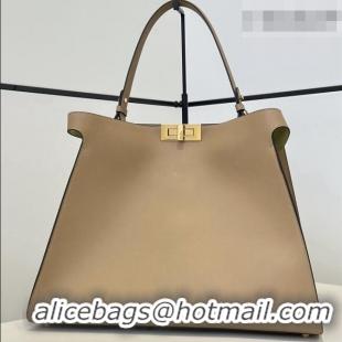 Best Product Fendi Way Large Light Brown Leather and Green Suede Bag 369 2026 Top