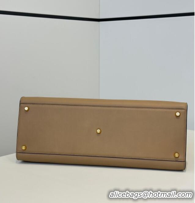 Best Product Fendi Way Large Light Brown Leather and Green Suede Bag 369 2026 Top
