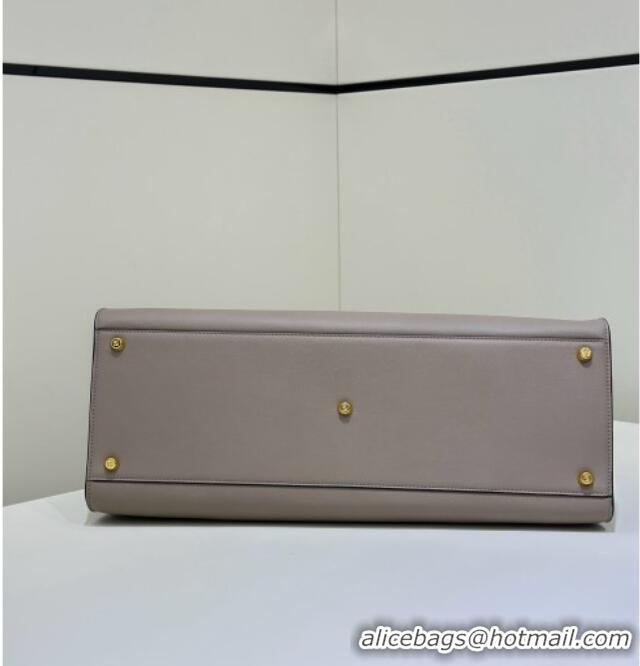 Market Sells Fendi Way Large Dove Grey Leather and Blue Suede Bag 369 2026 Top