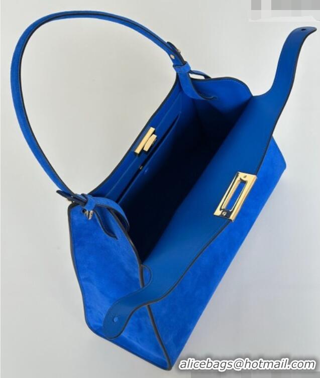 Grade Discount Fendi Way Medium Blue Suede Bag 368 2026 Top