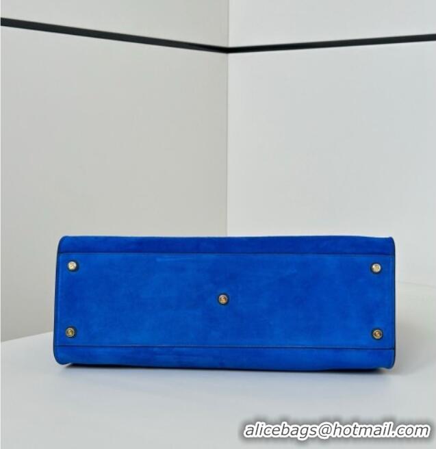 Grade Discount Fendi Way Medium Blue Suede Bag 368 2026 Top