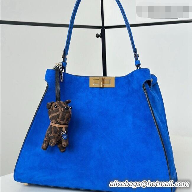 Grade Discount Fendi Way Medium Blue Suede Bag 368 2026 Top