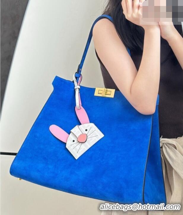 Grade Discount Fendi Way Medium Blue Suede Bag 368 2026 Top