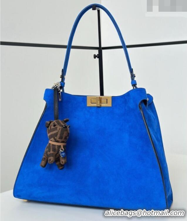 Grade Discount Fendi Way Medium Blue Suede Bag 368 2026 Top