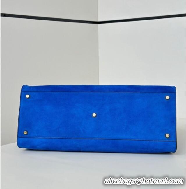 Original Cheap Fendi Way Large Blue Suede Bag 369 2026 Top