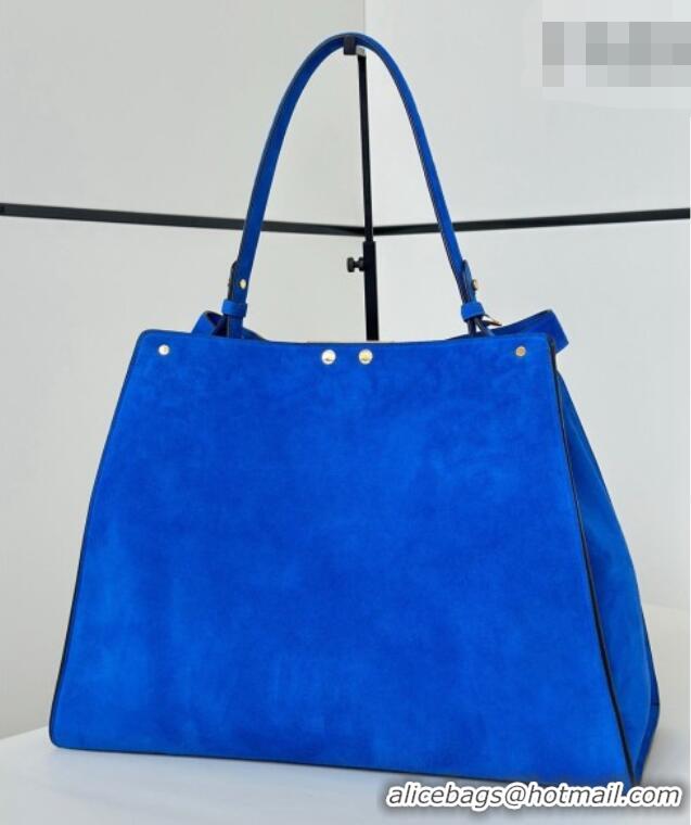 Original Cheap Fendi Way Large Blue Suede Bag 369 2026 Top