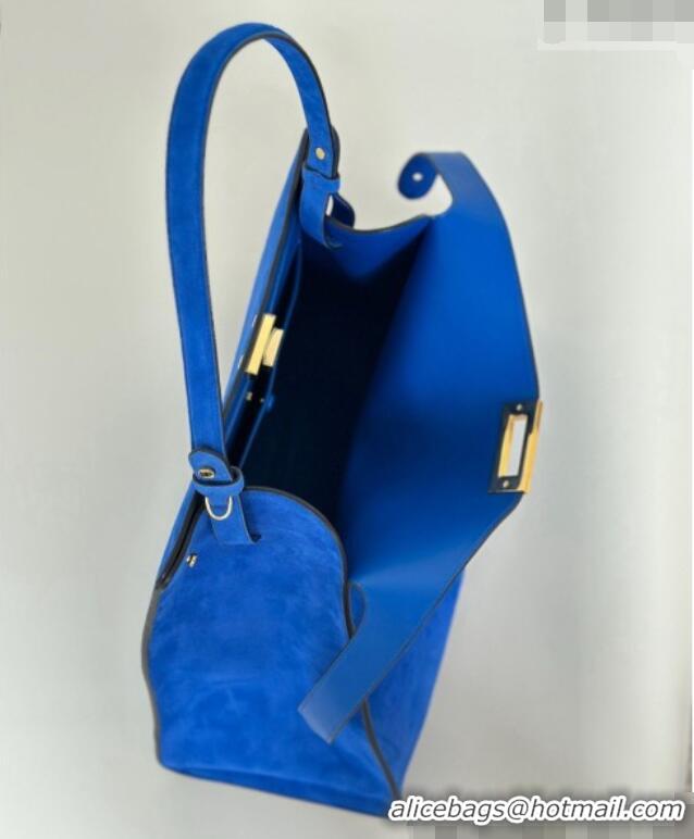 Original Cheap Fendi Way Large Blue Suede Bag 369 2026 Top