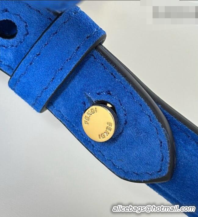Original Cheap Fendi Way Large Blue Suede Bag 369 2026 Top