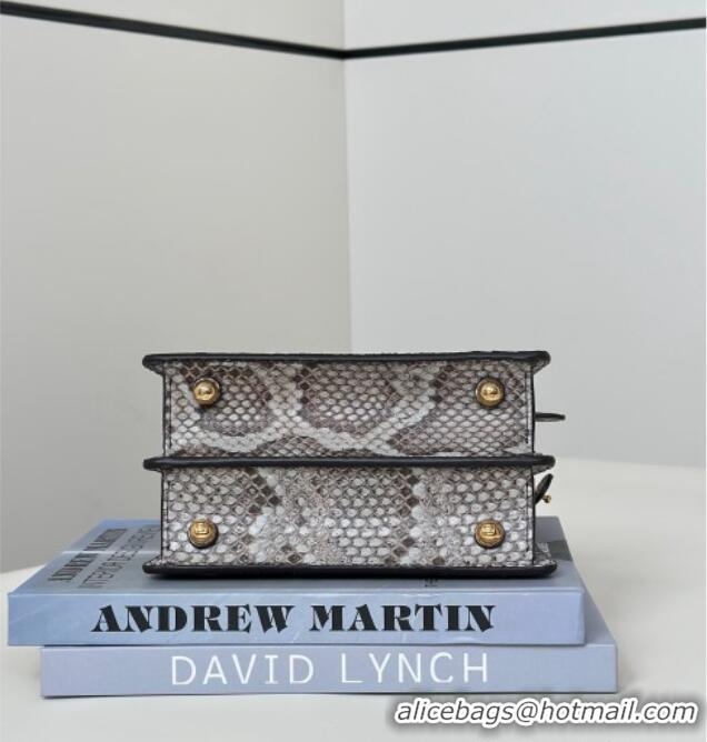 Well Crafted Fendi Peekaboo ISeeU Petite Bag in Python Leather 80062 Grey 2026 Top