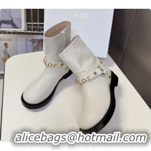 Top Quality Dior Bolt Ankle Boot in Calfskin D091136 White 2026