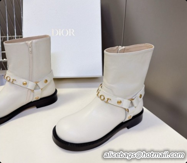Top Quality Dior Bolt Ankle Boot in Calfskin D091136 White 2026