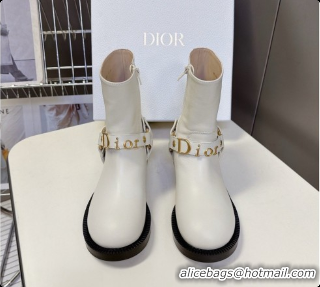 Top Quality Dior Bolt Ankle Boot in Calfskin D091136 White 2026