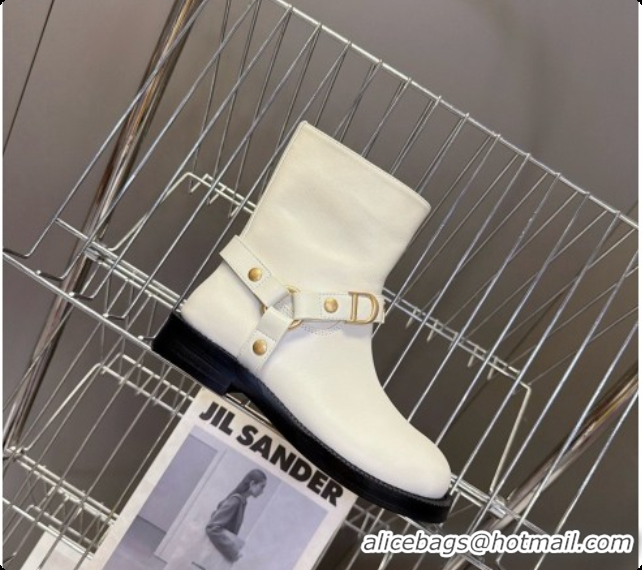 Top Quality Dior Bolt Ankle Boot in Calfskin D091136 White 2026